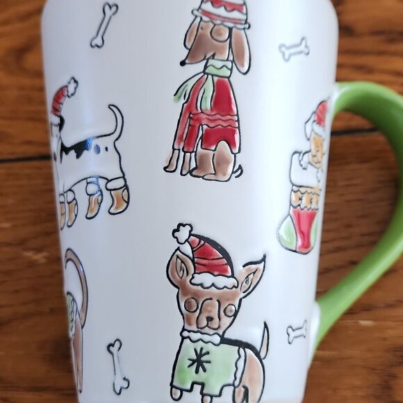 Spectrum designz whimsical Christmas cats and dogs holiday coffee mug - Picture 6 of 7